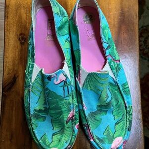 Mens Sanuk Slip On Flamingo Shoes size 12